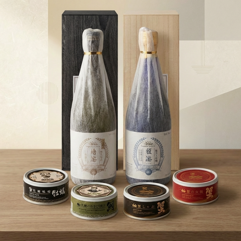 ⑨缶詰とお酒のセット（雅遊（GAYU）、嬉游（KIYU)）