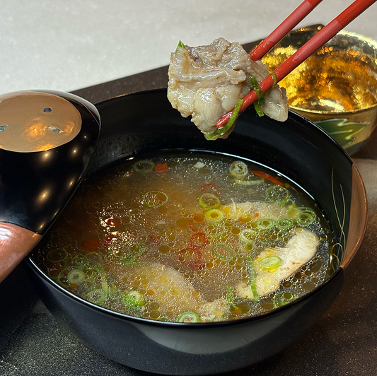 和牛の辛味噌スープ
